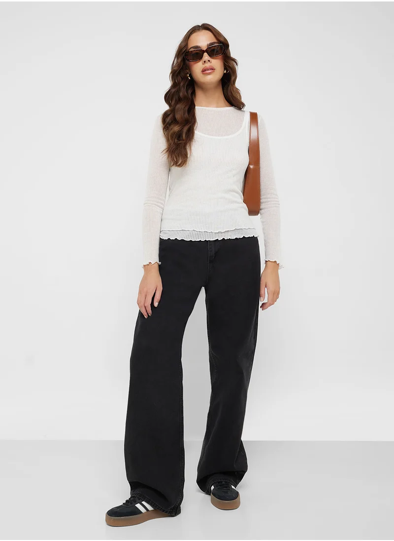جينجر Mid Rise Straight Fit Jeans