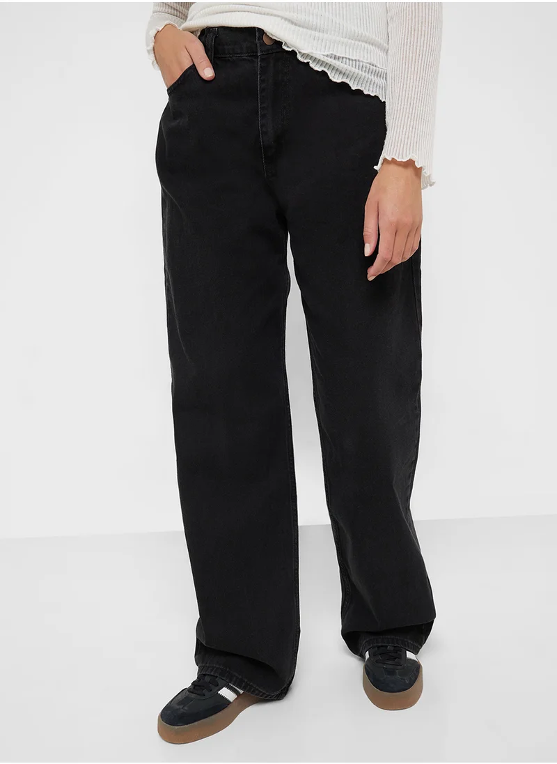 جينجر Mid Rise Straight Fit Jeans