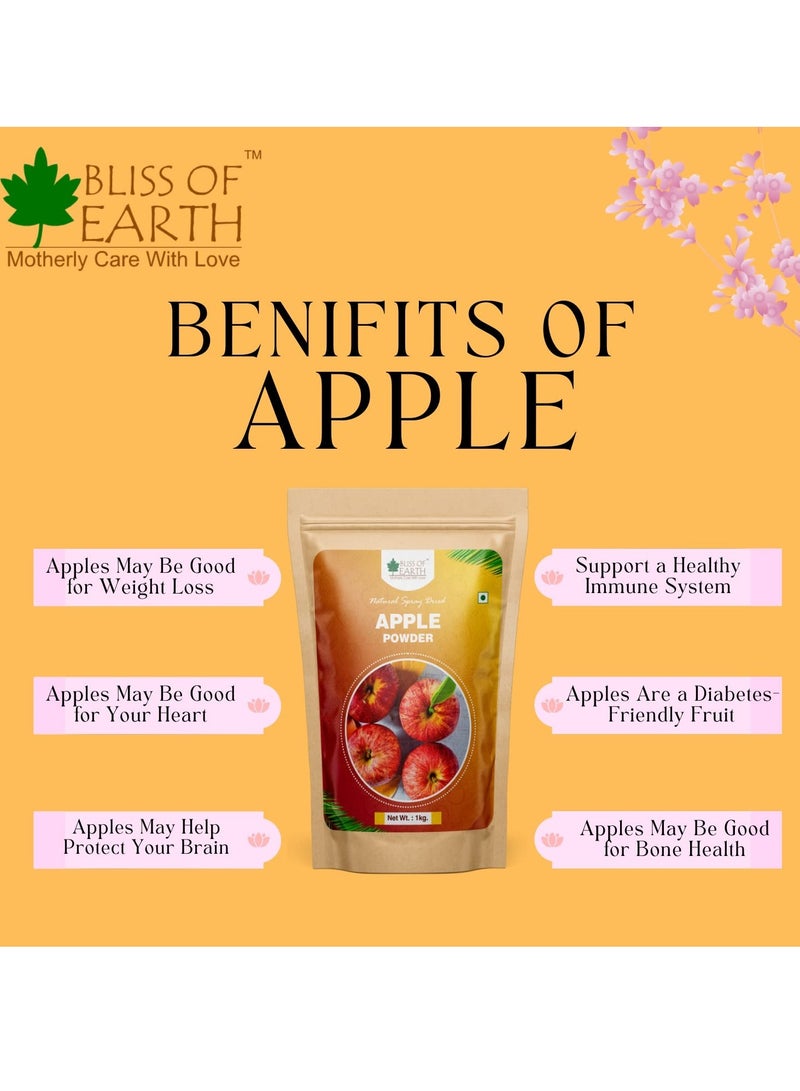 BLISS OF EARTH 1kg of Apple Powder Natural Spray Dried Great for Smoothie Apple juice bake apple pie - Image 4