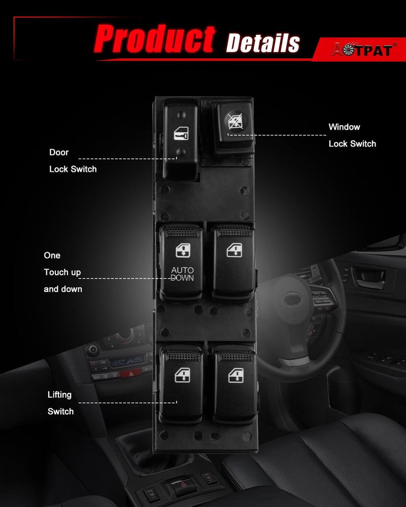 AOTPAT Master Power Window Switch for Hyundai Tucson 2006-2009 - Image 3