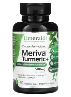 Emerald Laboratories Meriva Turmeric + 500 mg 60 Vegetable Caps (250 mg per Capsule) 