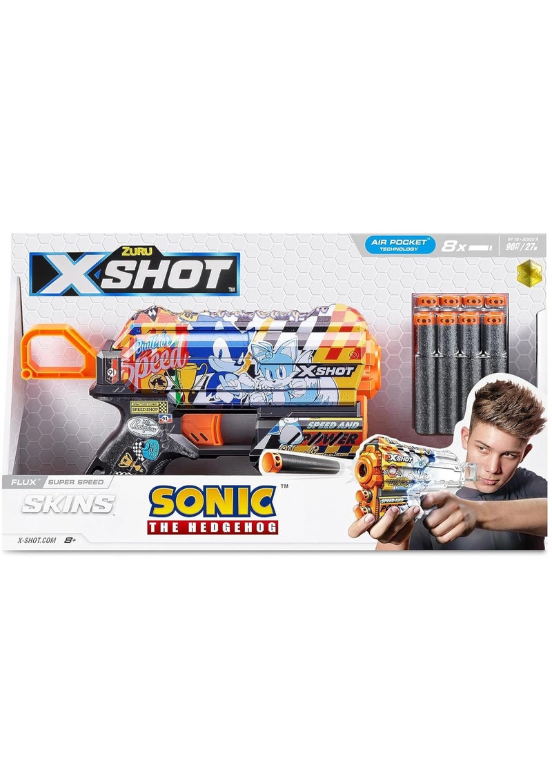 ZURU ZURU XSHOT SKINS SERIES 1 FLUX Sonic (8 Darts) SUPER SPEED  - Image 1