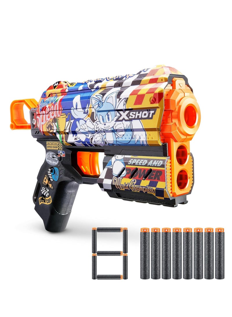 ZURU ZURU XSHOT SKINS SERIES 1 FLUX Sonic (8 Darts) SUPER SPEED  - Image 2