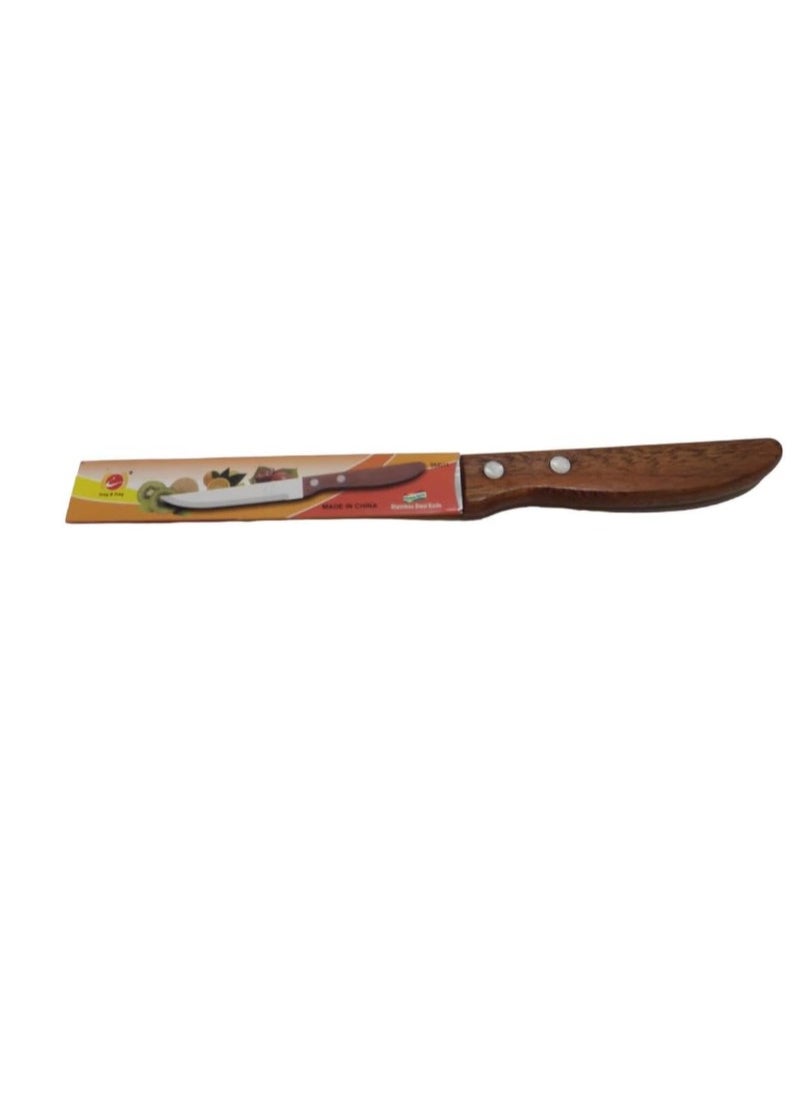 Generic Stainless Steel Kitchen Knife with Wooden Handle Small 4 inches  - Image 3