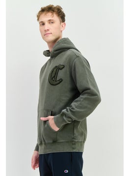 Champion Men Sportswear Fit Long Sleeve Outdoor Sweatshirts, Green  - Image 2