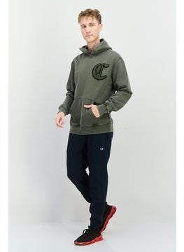 Champion Men Sportswear Fit Long Sleeve Outdoor Sweatshirts, Green  - Image 4