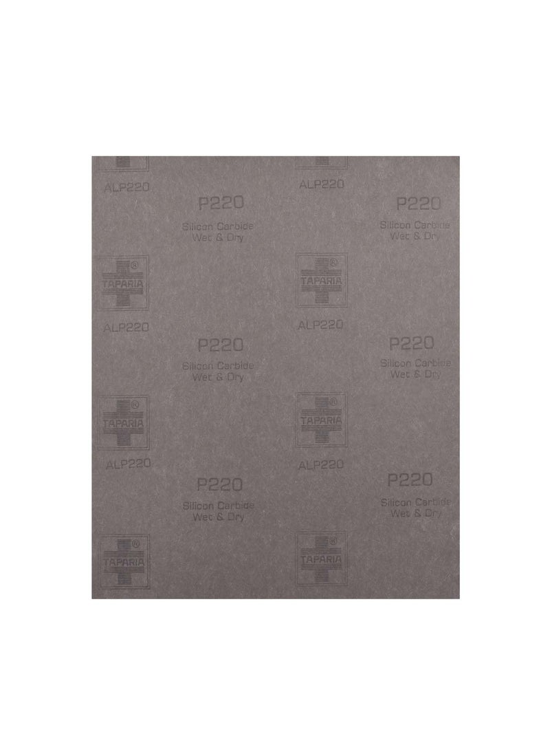 Taparia Taparia 9 X 11 Silicon Carbide Wet Or Dry Emery Sheet Grit 220 Pack Of 10 Alp 220  - Image 3