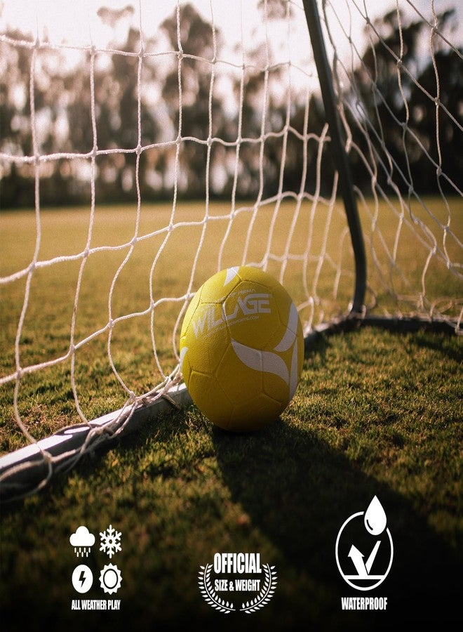 كرة قدم WILLAGE® | متعددة الألوان، مقاس 5، كرة قدم واحدة | كرة قدم | كرة قدم شوارع | مصنوعة من المطاط المصبوب - Image 5