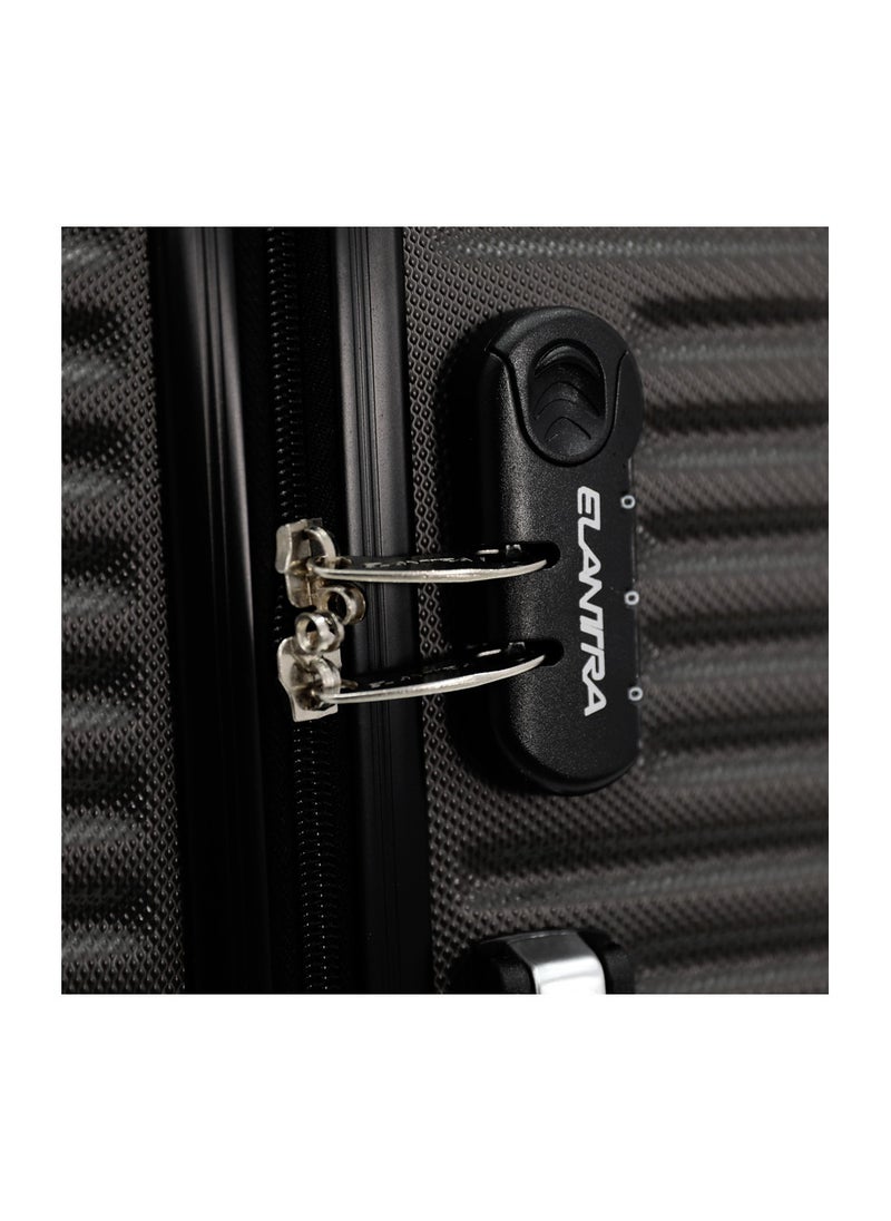 ELANTRA Hardshell Luggage Trolley Bag 3 Pieces Set With Spinner Wheels,Black (S-20inch,M-24inch,L-28inch)  - Image 3