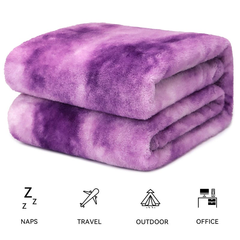 obinsm Fleece Throw Blanket Cozy Soft Lightweight Throw Blankets Warm Plush Purple Fall Blankets and Throws Couch Sofa Bed Camping Travel Picnic Outdoor Blanket Bedding Kid Baby Boys Girls Adults 60x80 in - Image 5