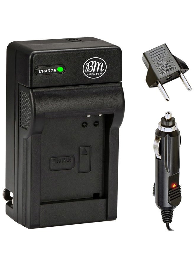 Big Mike's BM Premium DMW-BCG10 Battery Charger For Panasonic Lumix DMC-SZ8, TZ10, TZ18, TZ19, TZ20, TZ25, TZ30, TZ35, ZS1, ZS3, ZS5, ZS6, ZS7, ZS8, ZS9, ZS10, ZS15, ZS19, ZS20, ZS25, ZX1, ZX3 Cameras  - Image 1