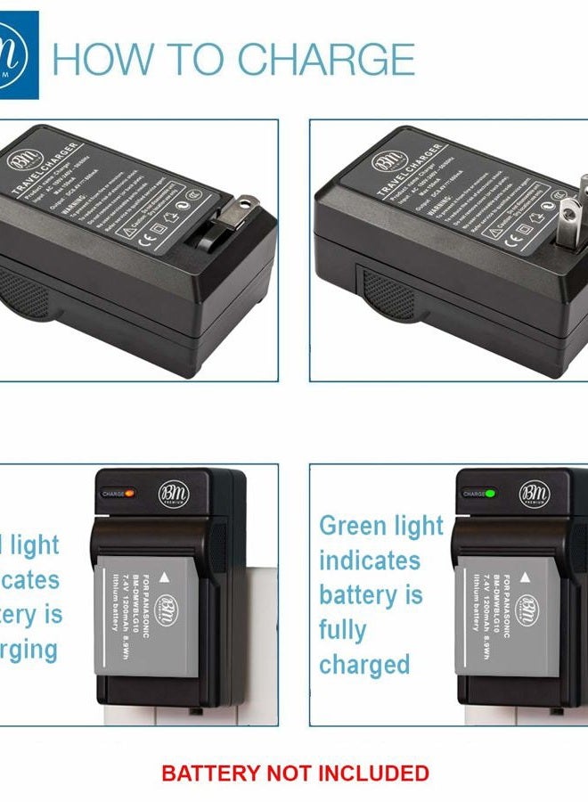 Big Mike's BM Premium DMW-BCG10 Battery Charger For Panasonic Lumix DMC-SZ8, TZ10, TZ18, TZ19, TZ20, TZ25, TZ30, TZ35, ZS1, ZS3, ZS5, ZS6, ZS7, ZS8, ZS9, ZS10, ZS15, ZS19, ZS20, ZS25, ZX1, ZX3 Cameras  - Image 3