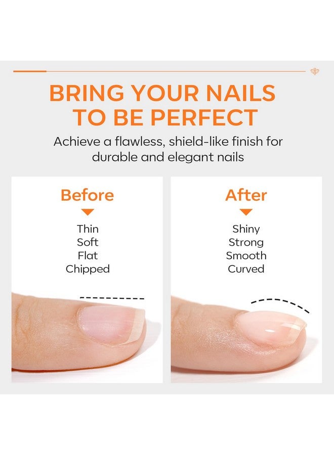 modelones Builder Nail Gel with Gel Top Coat, 8-In-One Clear Gel Builder Acid Free Top Coat for Nail Thickening Apex Building Nail Extension Shine Finish and Long Lasting, LED Nail Lamp Cured 10ml - Image 4