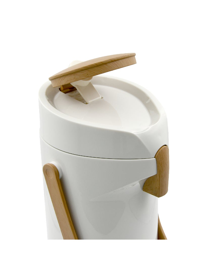 Homesmiths Homesmiths Ramadan 1.9L Airpot Creme-White - Keep Drinks Hot/Cold, Stylish, Durable, Perfect For Iftar, Suhoor  - Image 1