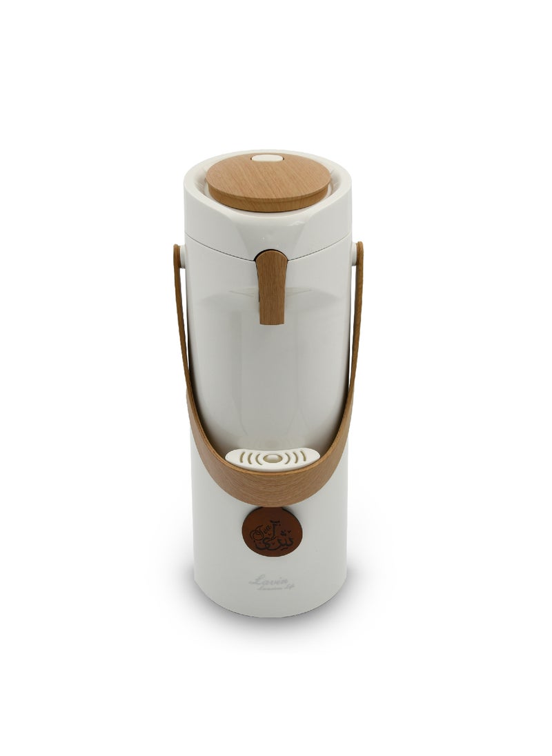 Homesmiths Homesmiths Ramadan 1.9L Airpot Creme-White - Keep Drinks Hot/Cold, Stylish, Durable, Perfect For Iftar, Suhoor  - Image 2