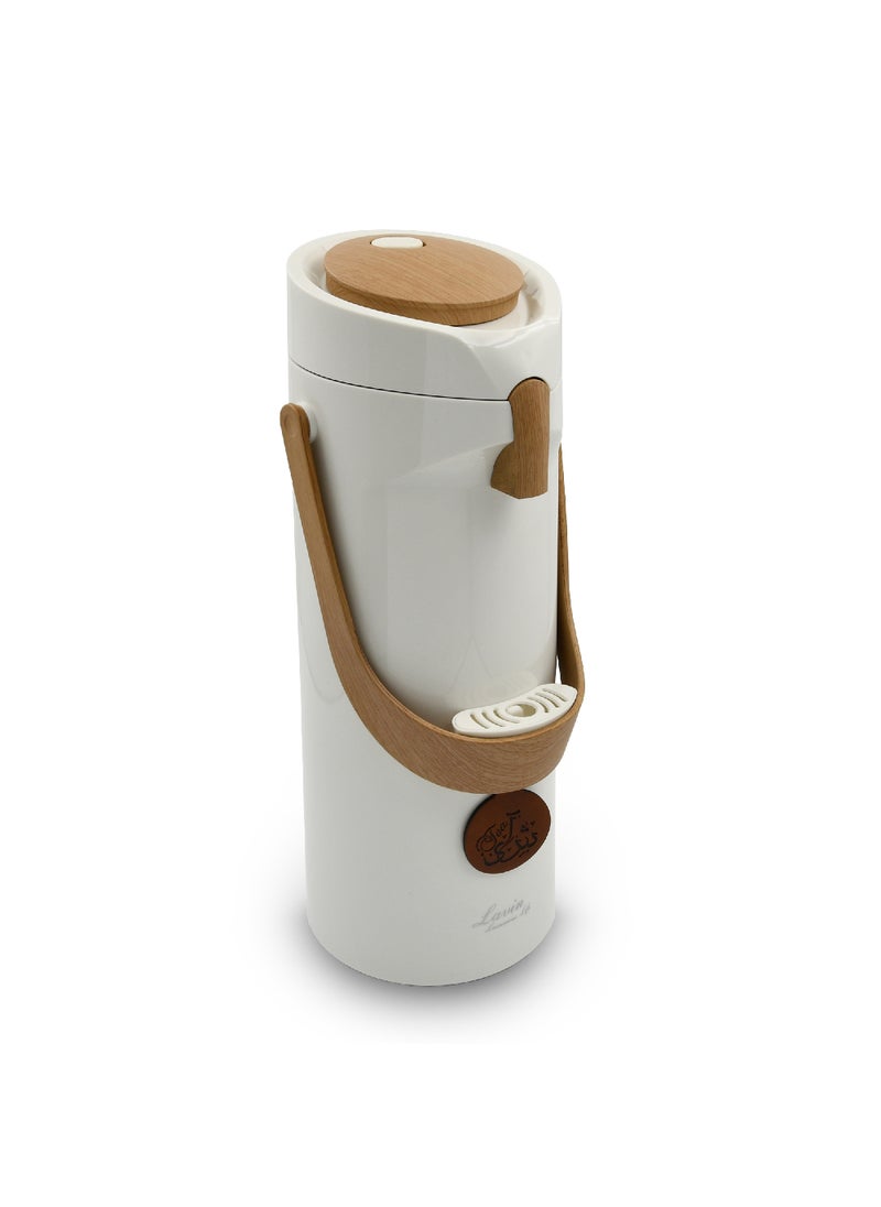 Homesmiths Homesmiths Ramadan 1.9L Airpot Creme-White - Keep Drinks Hot/Cold, Stylish, Durable, Perfect For Iftar, Suhoor  - Image 3