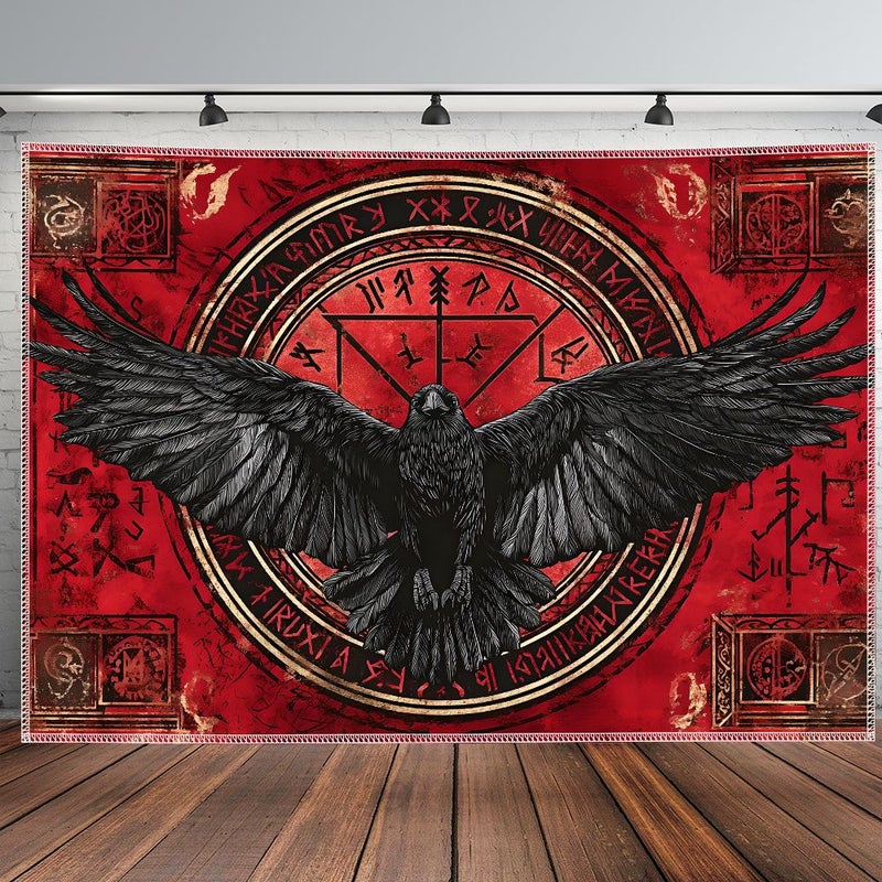 1pc Ultra Large Size 126 by 94.5 Inch Retro Crow Magic Array Landscape Photo Huge Digital Printing Tapestry High Definition Polyester For Living Room Bedroom Party Decoration With Free Hanging Clips Wall Decoration - Image 2