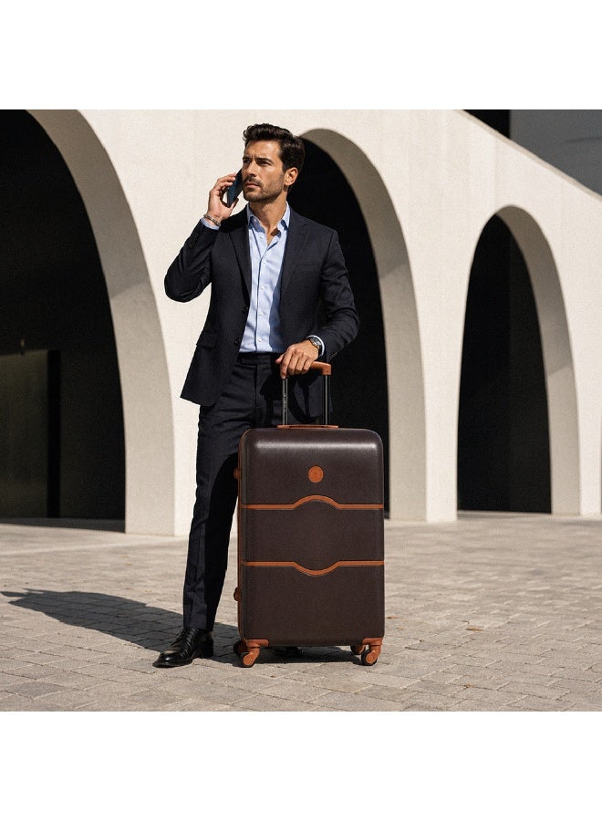 Eagle Express Iconic 24 Inch Medium Luggage Maple Brown, ABS Hard Shell Check-In Trolley Suitcase with Lightweight Travel Design, 360 Spinner Wheels, Secure Lock System and 2 Year Warranty - Image 2