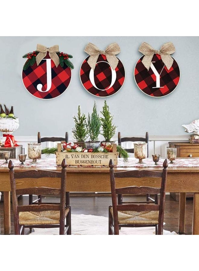 بي جي إم إكليل حائط بطبعة كلمة Joy متعدد الألوان - Image 2