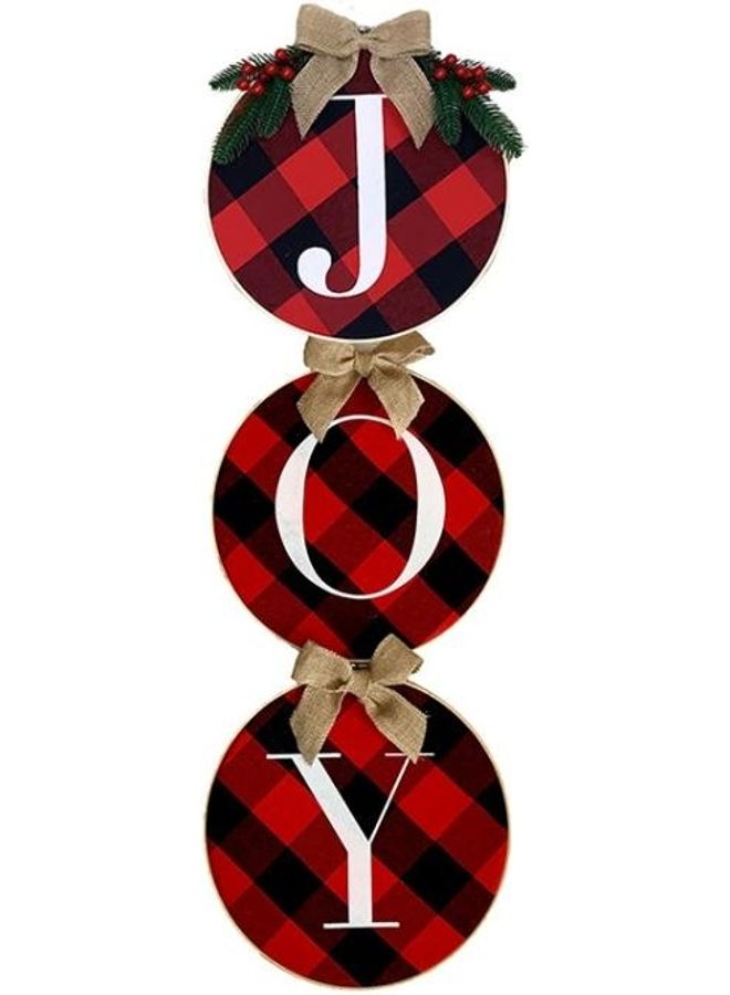 بي جي إم إكليل حائط بطبعة كلمة Joy متعدد الألوان - Image 1