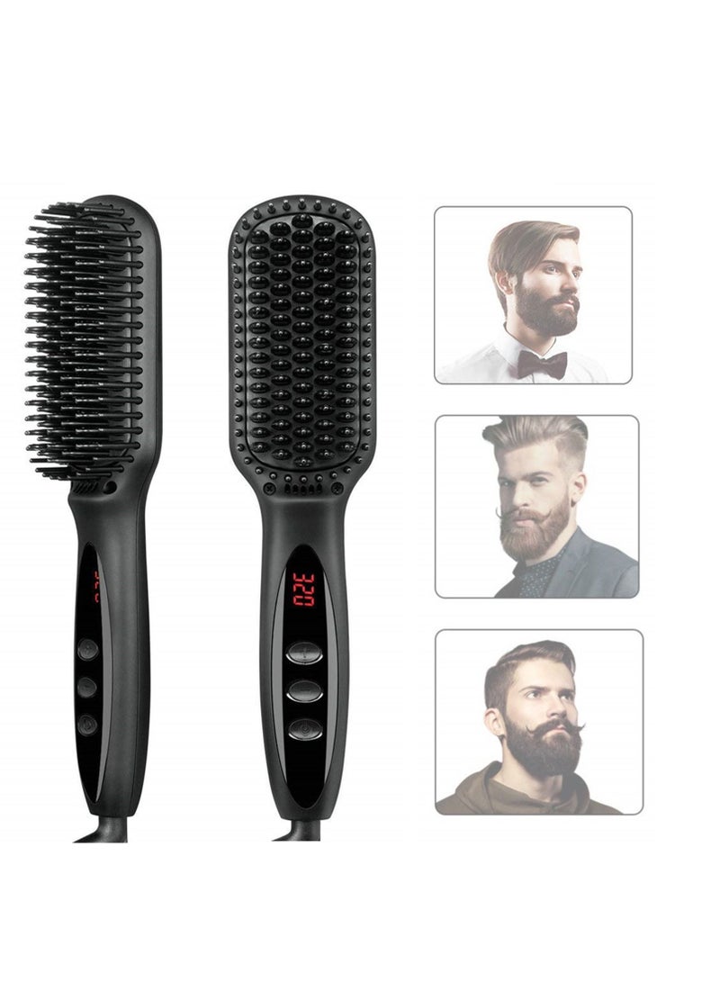 SYOSI Hair Straightener Brush Ionic Straightening with Fast MCH Ceramic Heating Anti-Scald Auto Temperature Lock and Auto-Off Function Portable Comb for Home Travel - Image 1