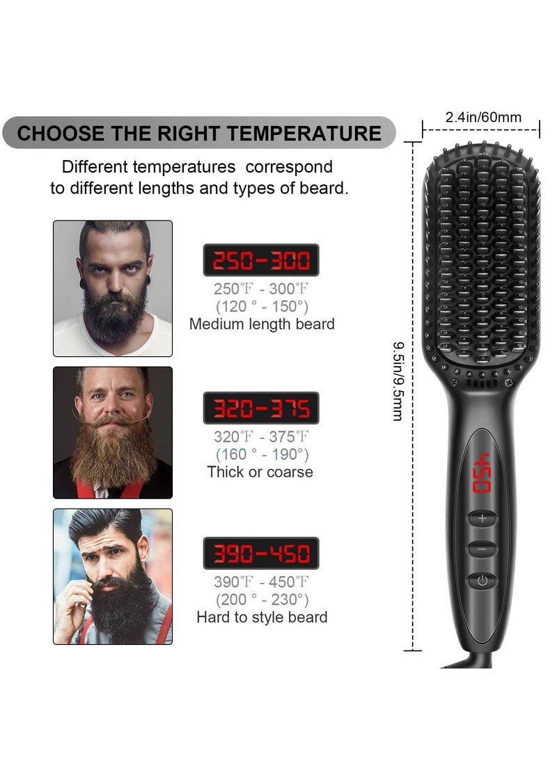 SYOSI Hair Straightener Brush Ionic Straightening with Fast MCH Ceramic Heating Anti-Scald Auto Temperature Lock and Auto-Off Function Portable Comb for Home Travel - Image 5