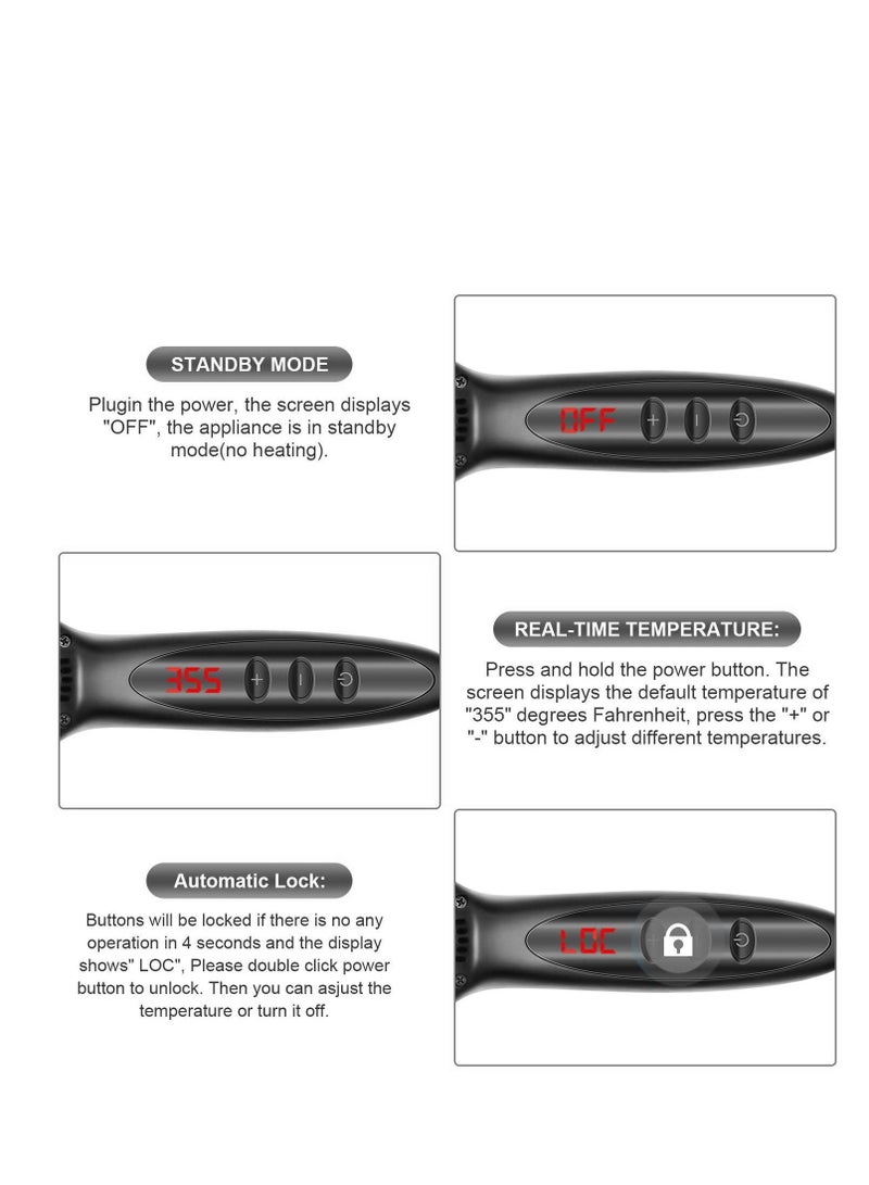 SYOSI Hair Straightener Brush Ionic Straightening with Fast MCH Ceramic Heating Anti-Scald Auto Temperature Lock and Auto-Off Function Portable Comb for Home Travel - Image 4