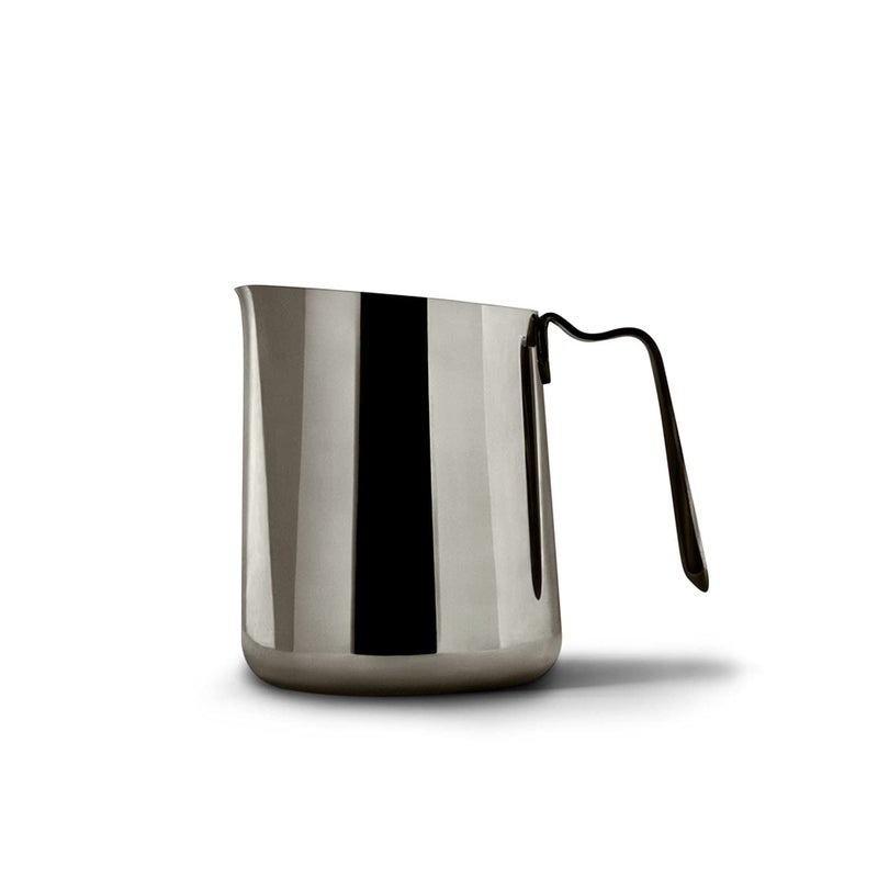 FELLOW Fellow Eddy Steaming Pitcher  Milk Frother Pitcher with Fluted Spout Premium Barista Tools for Precision Latte Art 188 Stainless Steel Graphite 12oz Jug 