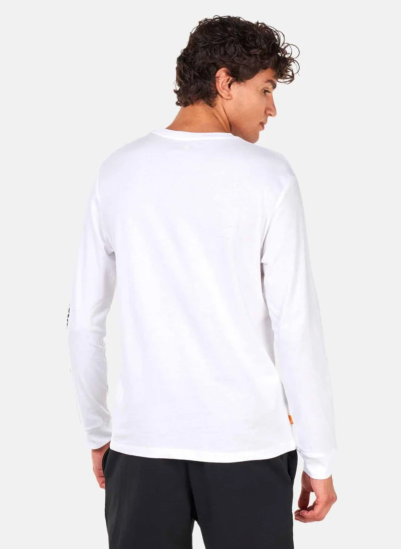 Timberland Men's Stack Logo Long Sleeve T-Shirt