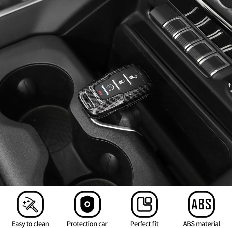 JWWY Carbon Fiber Key Fob Cover for Dodge RAM - Image 5