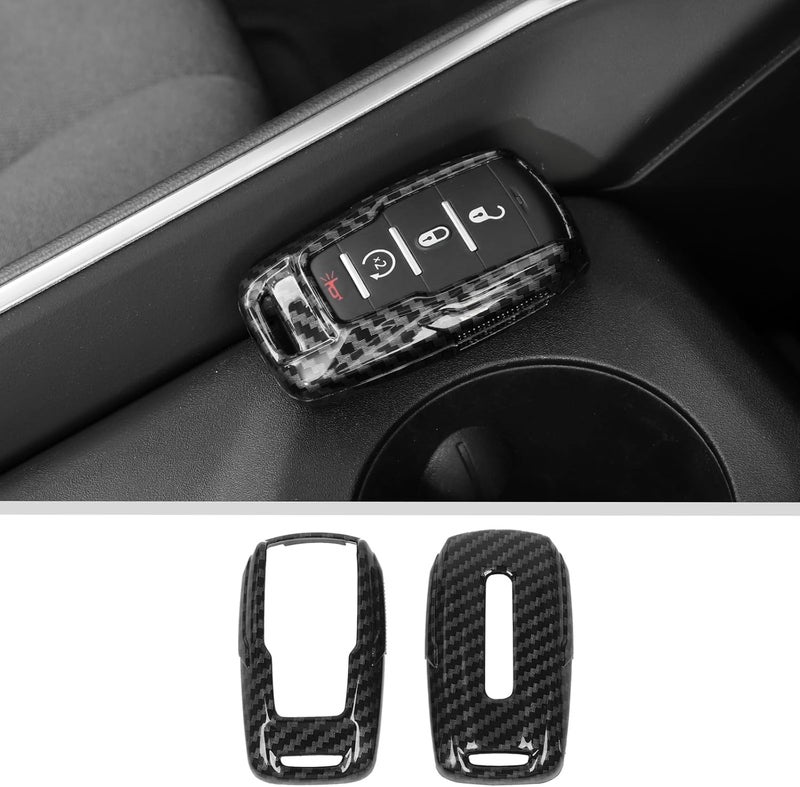 JWWY Carbon Fiber Key Fob Cover for Dodge RAM - Image 1