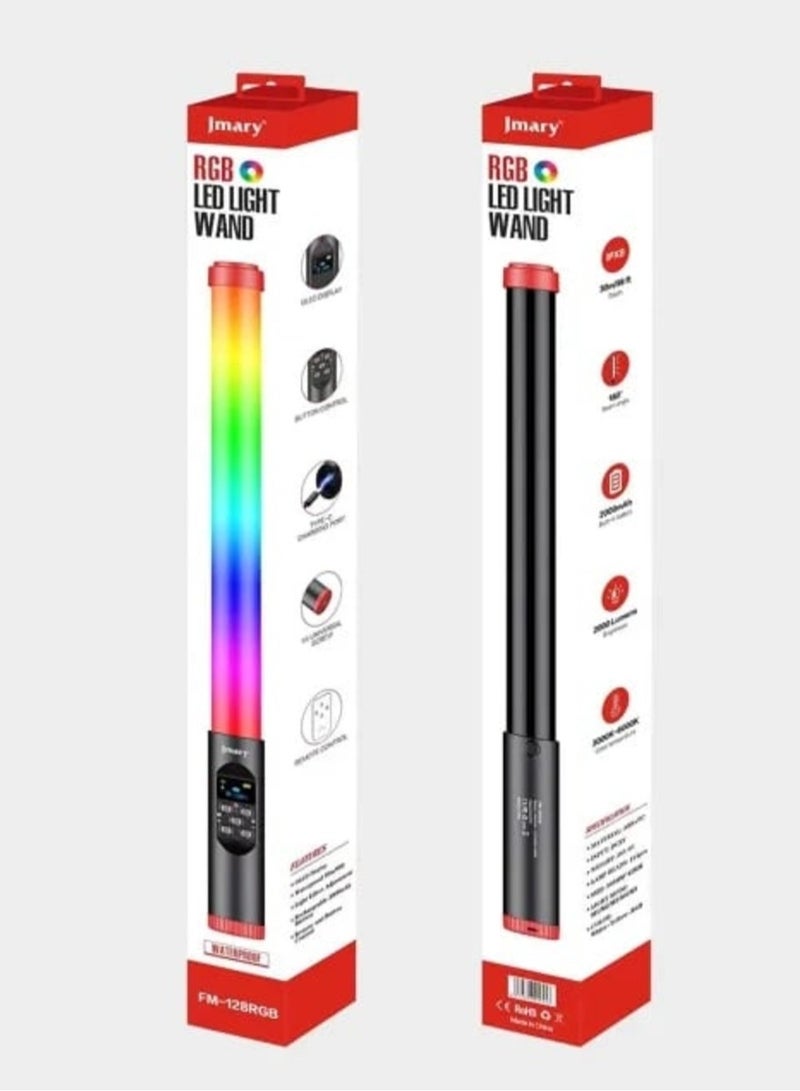 Jmary FM-128 RGB Led Light Waterproof Lighting Bar With OLED Display Indicator