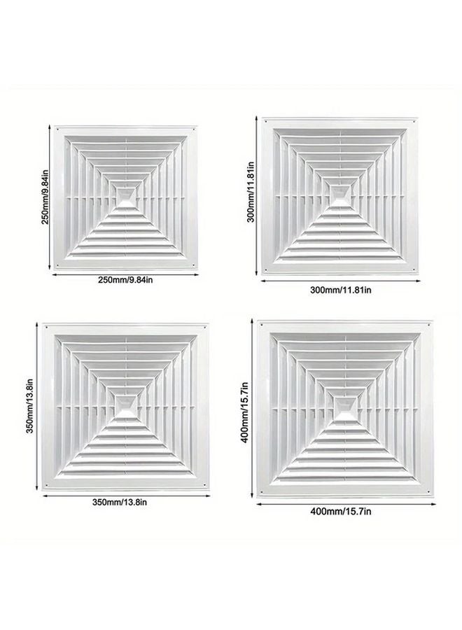 250x250 مم شبكة تهوية بلاستيكية متينة مع صمامات إغلاق هادئة للمطبخ والحمام وتكييف الهواء - Image 3