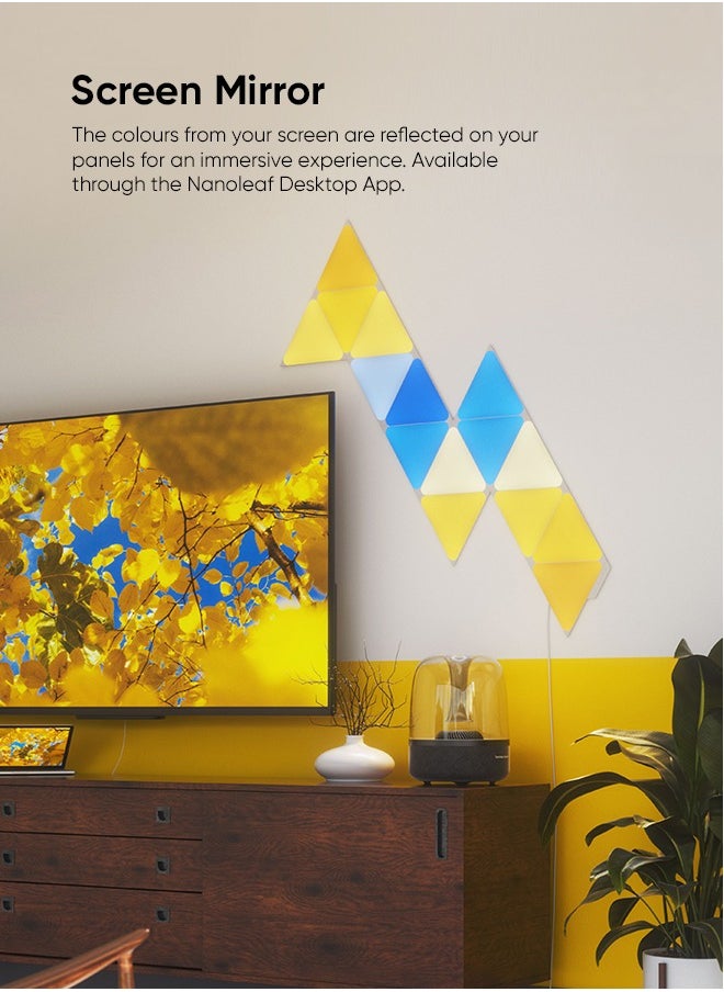 Nanoleaf - Shapes Triangles Starter Kit - 15 Pack - Smart WiFi LED Light Panel System w/ Music Visualizer, Instant Wall Decoration, Home or Office Use, Low Energy Consumption | Gaming Lights - Image 1