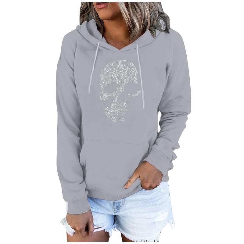 and women''s sweater 2022 autumn and winter new fleece-lined thickened hooded drilling plus size loose long sleeve sweater women''s wholesale - Image 1
