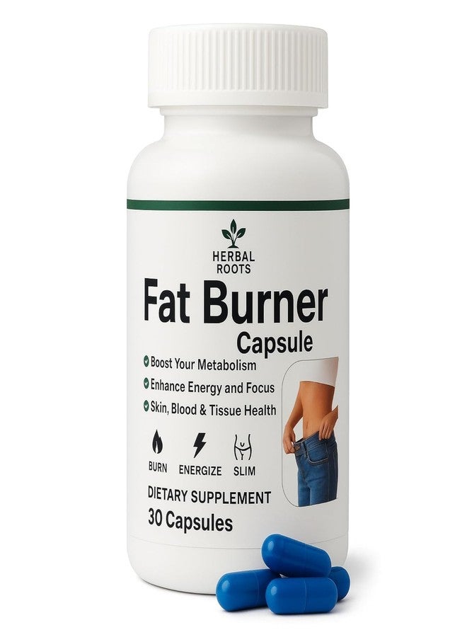 Fat Burner Capsules for Men & Women - 30 Caps Belly Fat Burner | Weight Loss Supplement - Image 1