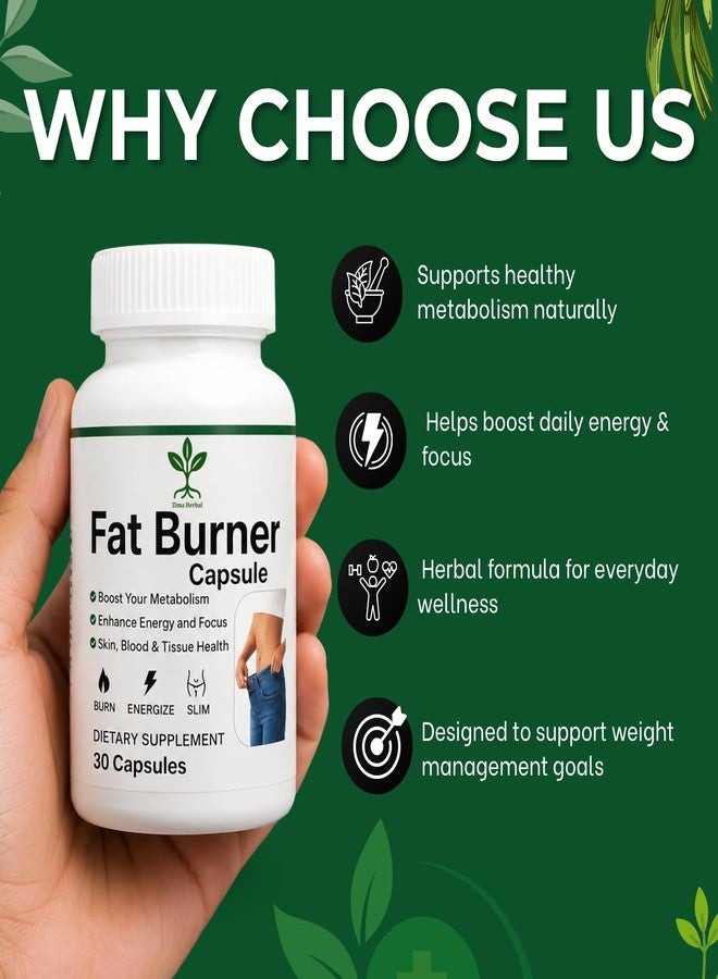 Fat Burner Capsules for Men & Women - 30 Caps Belly Fat Burner | Weight Loss Supplement - Image 4