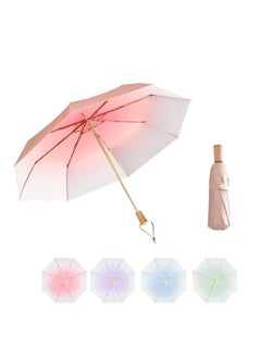 Travel Sun Umbrella for Purse with Case Compact UV Umbrella Protection Folding Lightweight Portable Parasol Umbrella for Sun and Rain Parasol Umbrella UV Protection for Women Men Kids