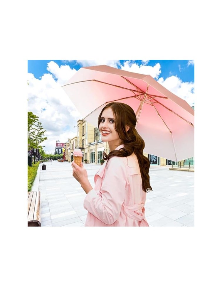 SYOSI - Travel Sun Umbrella for Purse with Case Compact UV Umbrella Protection Folding Lightweight Portable Parasol Umbrella for Sun and Rain Parasol Umbrella UV Protection for Women Men Kids - Image 1
