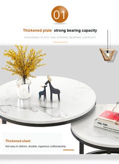 keke 2 Round Coffee Table with Metal Frame  - Image 3
