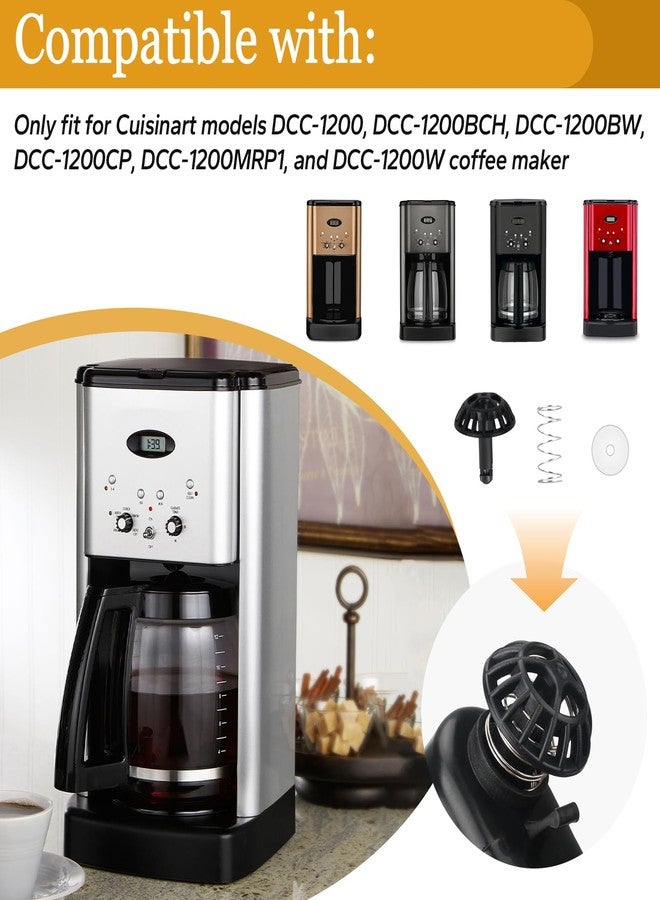 سدادة زنبركية سفلية بديلة لسلة التخمير لماكينات صنع القهوة Cuisinart DCC-1200، DCC-1200BCH، DCC-1200BW، قطع غيار سلة التخمير لماكينات صنع القهوة خالية من مادة BPA، عبوة من قطعتين - Image 2