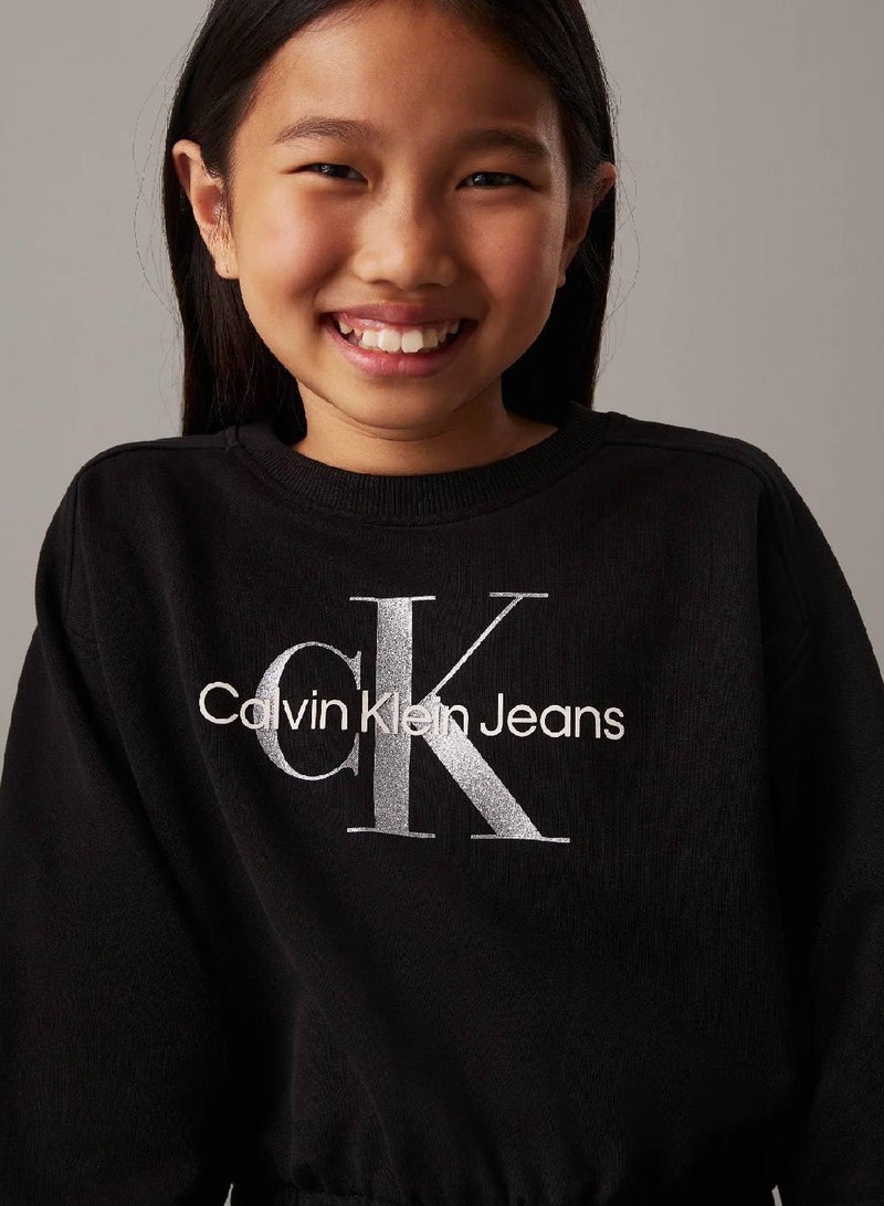 Calvin Klein Jeans Logo Sweatshirt Dress - Image 3