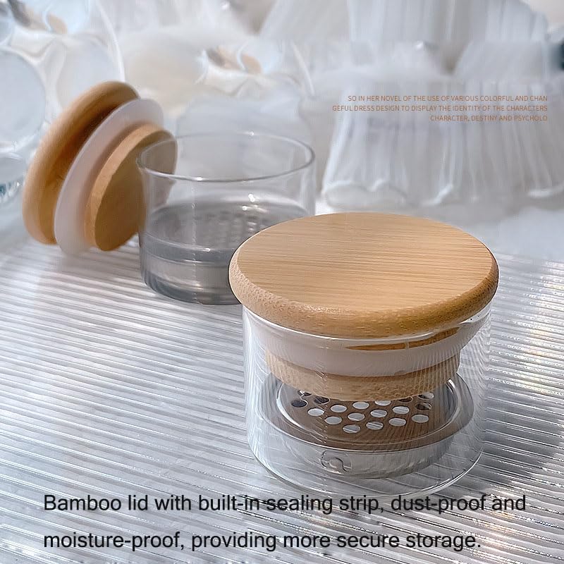 KACHIMOO Nail Brushes Washing Cup Dappen Dish for Acrylic Nails Nail Brush Cleaner Layered Nail Art Brush Wash Cup with Lid - Image 5