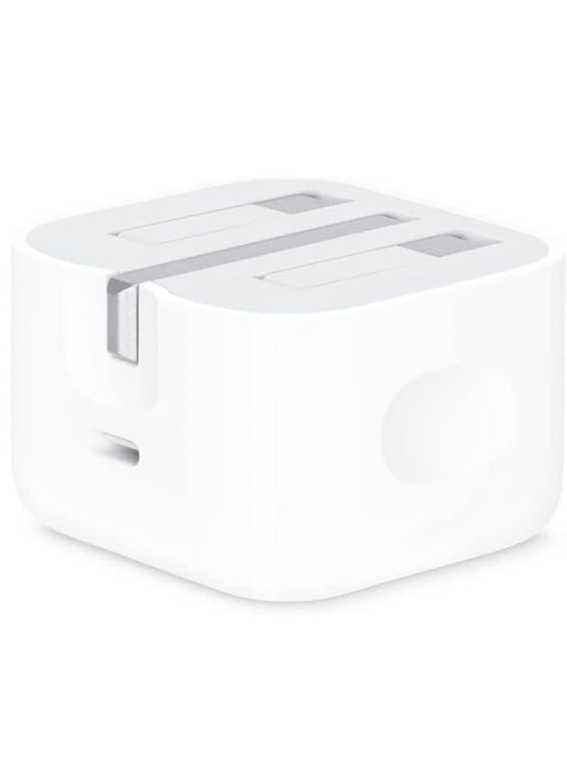 ELTRAZONE - 20-W Apple Charger Uk Plug Type C Adapter With 1m Iphone Fast Charging Cable Universal Travel Adapter Usb-c Plug Compatible For All Iphone Device 14/13/12/11 Pro And Pro Max / 8 Plus/X Max/Etc - Image 1