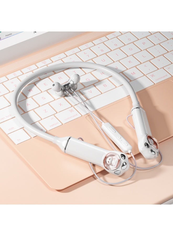 EBMINI New Digital Noise Cancelling Neck Hanging Wireless Bluetooth Earphones