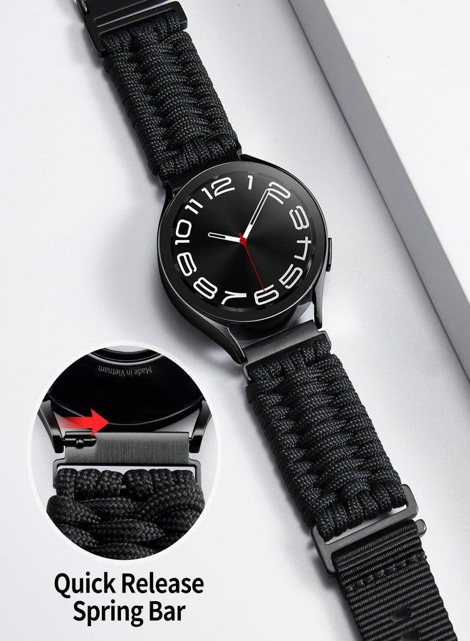 BINLUN Braided Paracord Watch Band 18mm 20mm 22mm Quick Release Military Nylon Smart Watch Straps Replacement Compatible with Samsung Galaxy/Compatible with Garmin/Fit for Amazfit for Men - Image 3