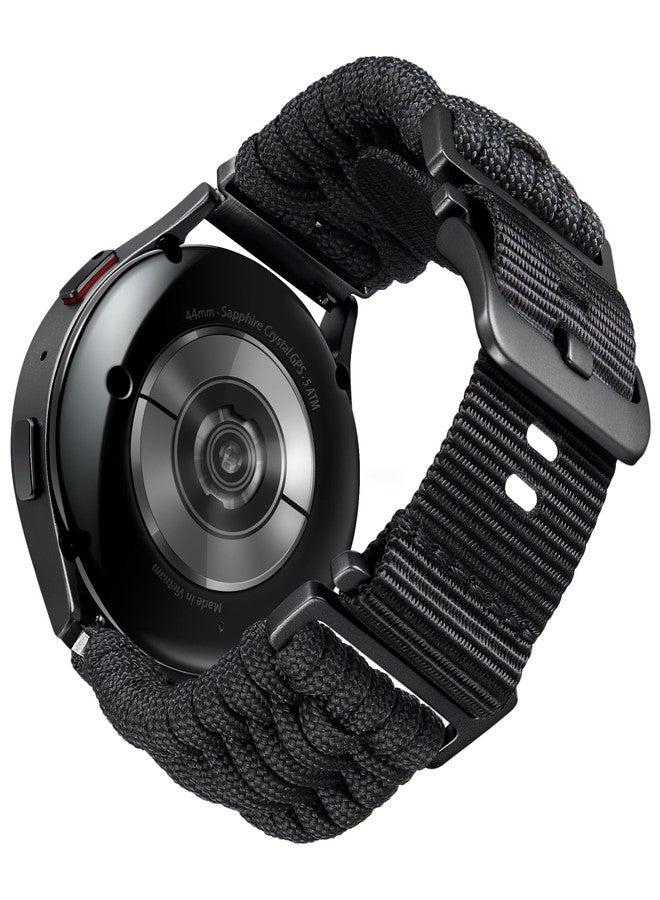 BINLUN Braided Paracord Watch Band 18mm 20mm 22mm Quick Release Military Nylon Smart Watch Straps Replacement Compatible with Samsung Galaxy/Compatible with Garmin/Fit for Amazfit for Men - Image 1