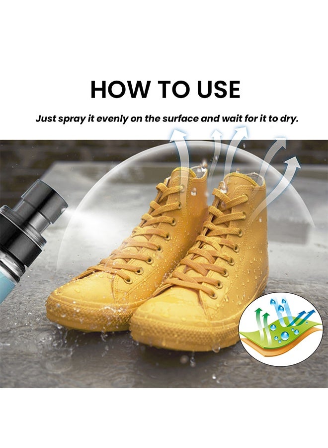 Jakehoe Nano Rain & Stain Waterproof Spray 100ml, Shoe Protector & Water Repellent for All Shoes, Bags & Fabrics – Nano Technology, Long-lasting Protection, Chrome Finish - Image 2