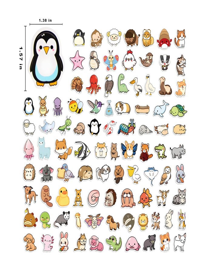BBPOOL Animal Stickers for Kids, 100PCS Vinyl Sticker Pack for Waterbottle Laptop Skateboard Desk Pets for Kids Classroom Rewards Animal Theme Party Decor Back to School - Image 2