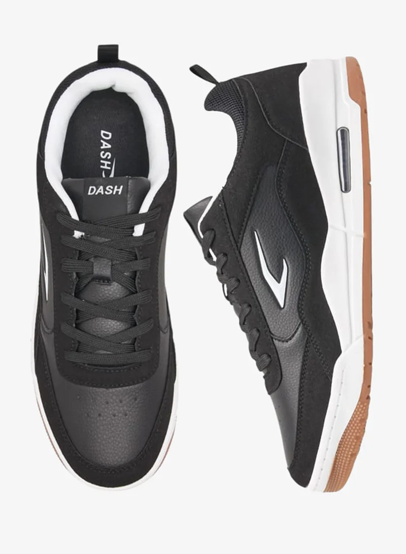 Dash Mens Panelled Sports Shoes With Lace-Up Closure